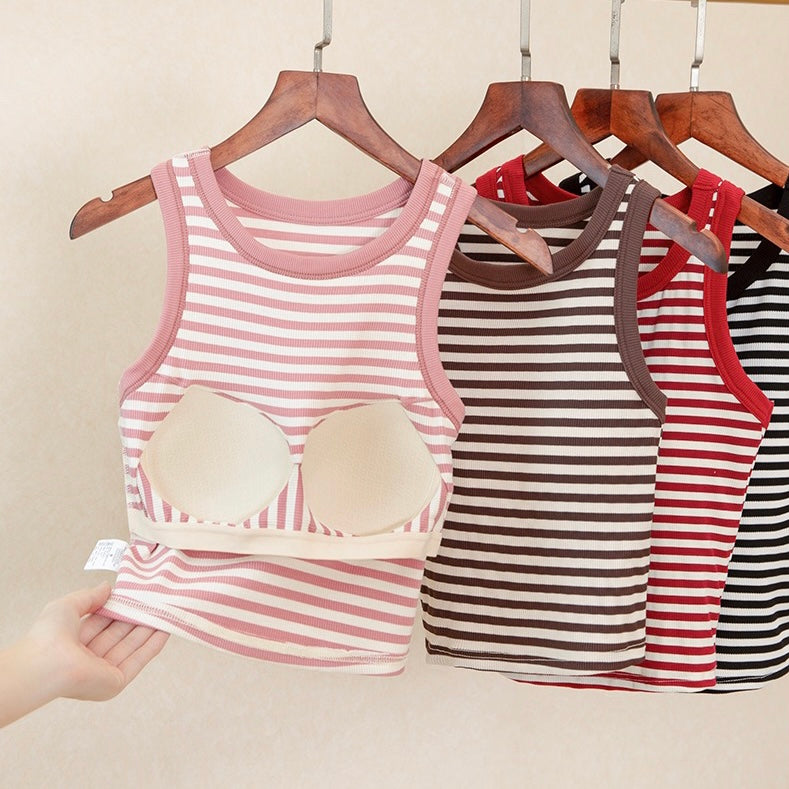 Kyla Striped Padded Tank Top